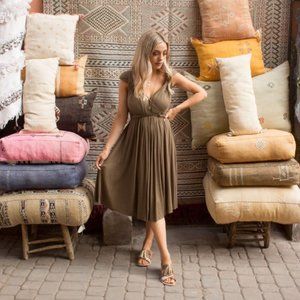 Joyfolie Mia Joy Ellen Dress in Fern, Women's Size S **NWT**